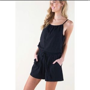 Chic Dark Denim Romper